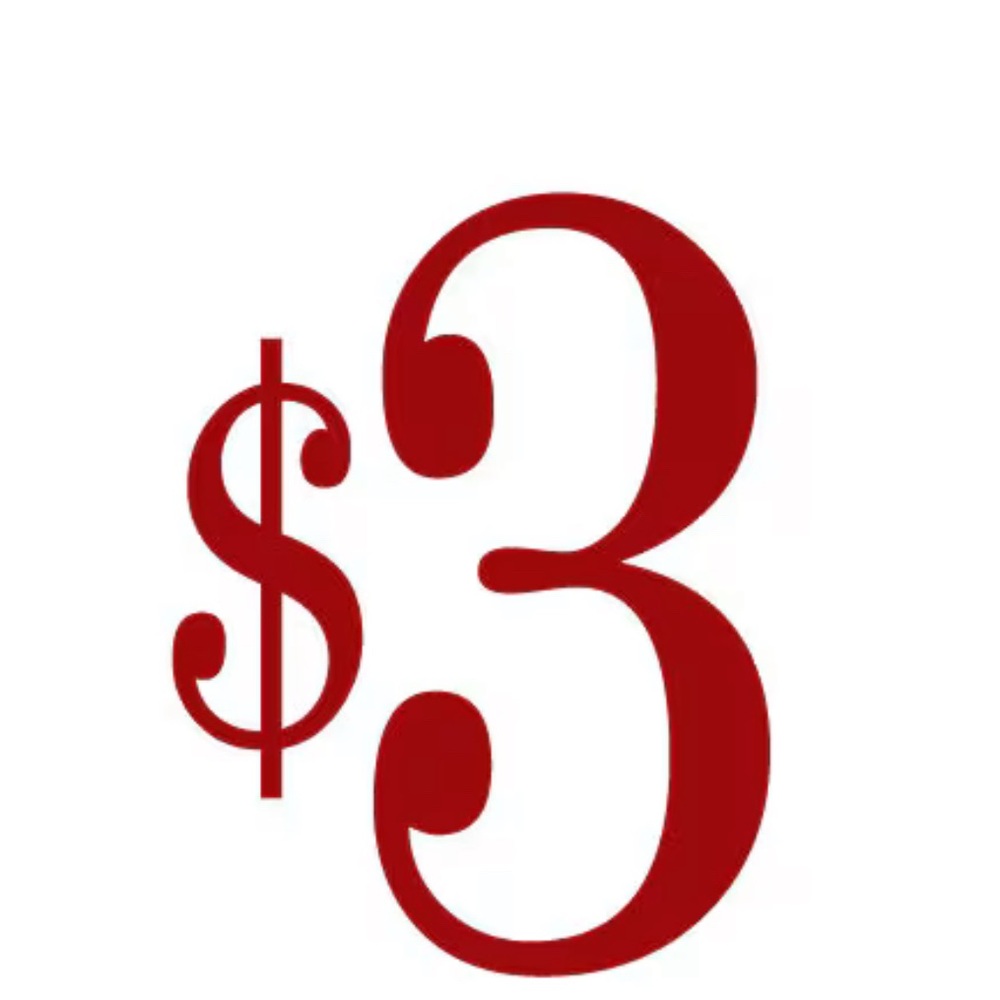 $3 & $5 starts 11/3 5:45 am est.
